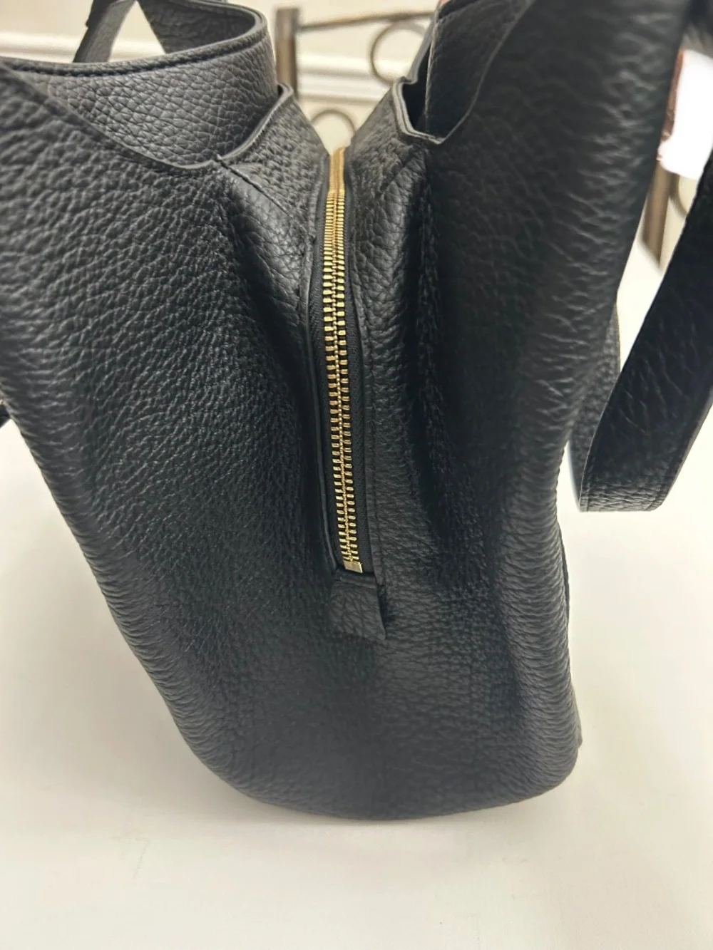 Vince Camuto Mell Hobo Bag in Black Pebbled Leather